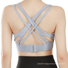 Hot Selling Cross Back Sports Bra latest design ladies yoga fitness gym bra tops